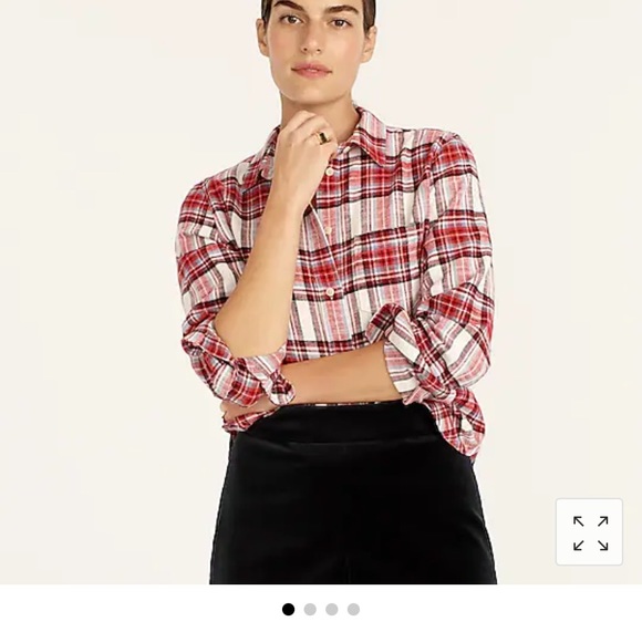 J. Crew classic fit flannel shirt in vintage plaid - Picture 2 of 3